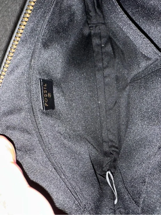 Fossil Black Leather Crossbody Bag with Gold Hardware - Picture 4 of 7